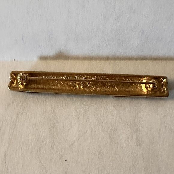 Swarovski Brooch Pin Vintage Black Enamel And Crystal Bar Style Swan Signed - Picture 11 of 13